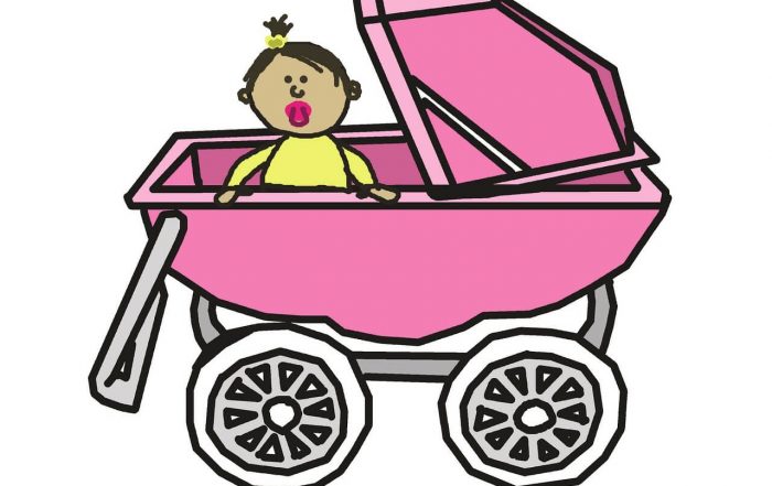 Baby im Kinderwagen Illustration Pixabay